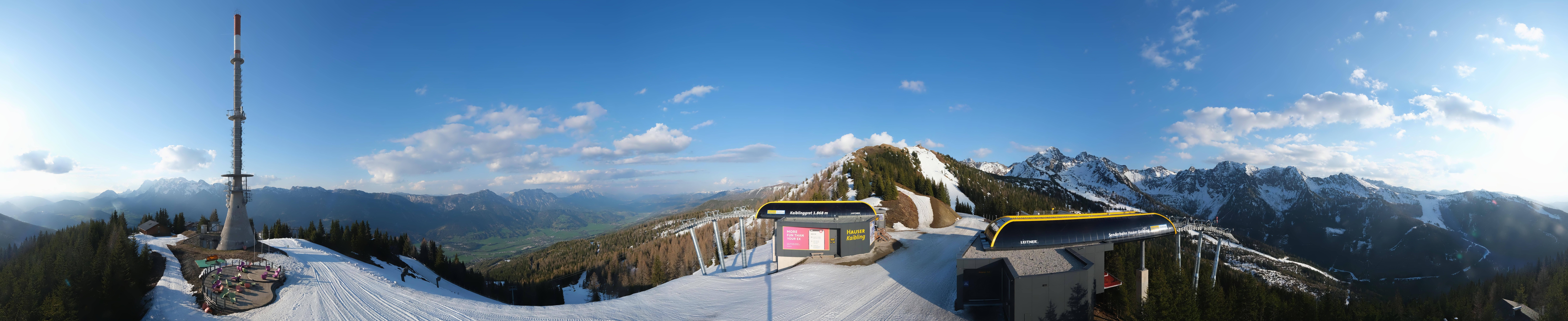 Archiv Foto Webcam Hauser Kaibling: Panorama Sendemast