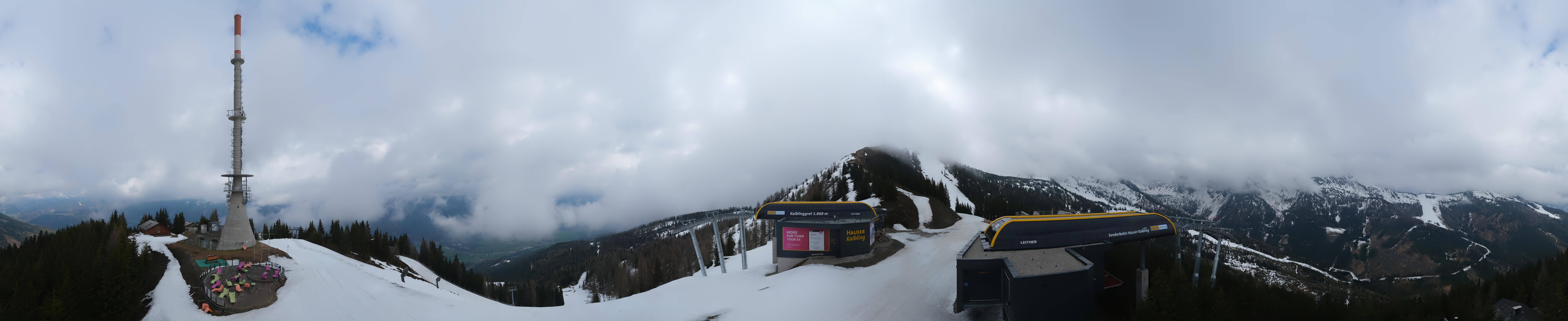 Archiv Foto Webcam Hauser Kaibling: Panorama Sendemast