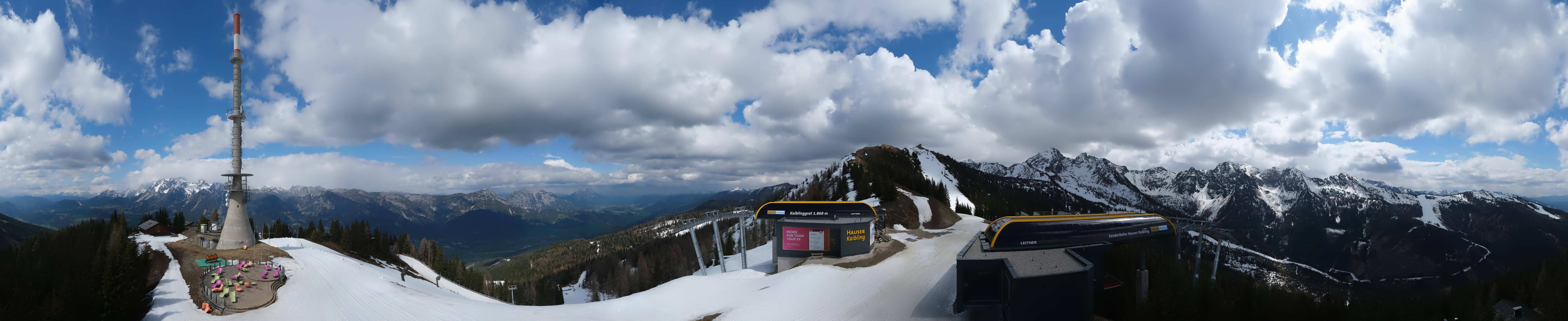 Archiv Foto Webcam Hauser Kaibling: Panorama Sendemast