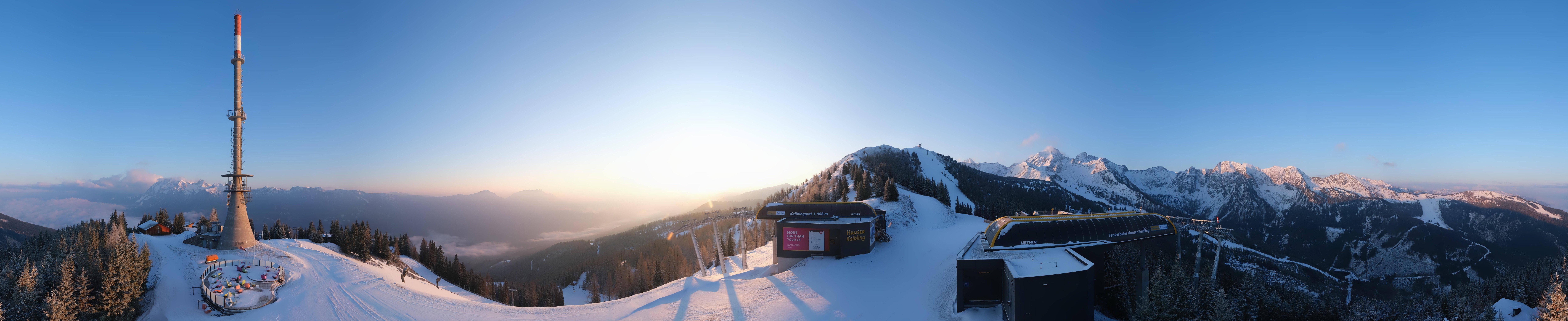 Archiv Foto Webcam Hauser Kaibling: Panorama Sendemast