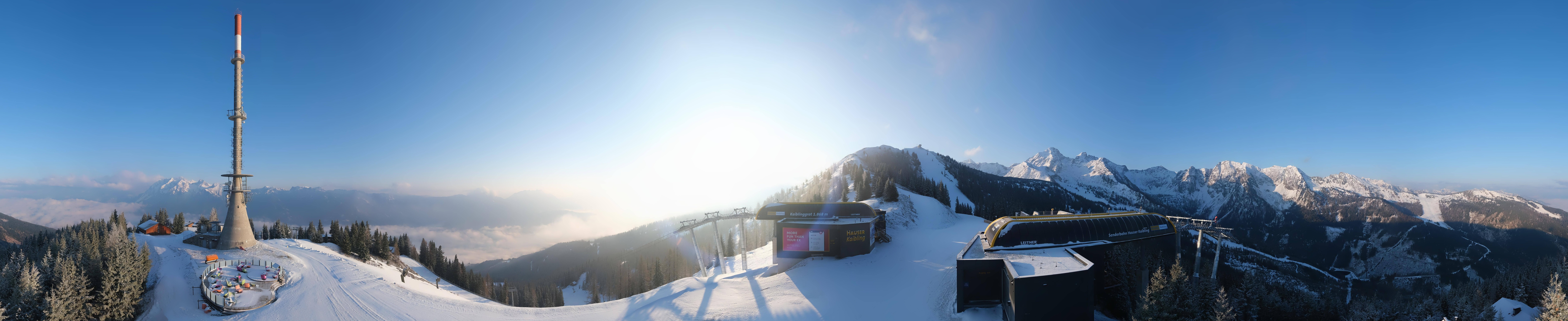 Archiv Foto Webcam Hauser Kaibling: Panorama Sendemast