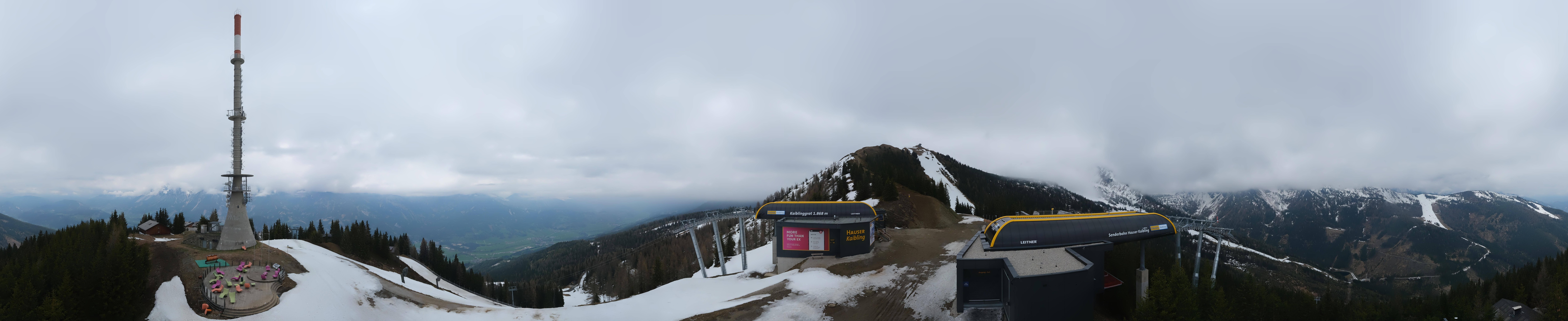 Archiv Foto Webcam Hauser Kaibling: Panorama Sendemast