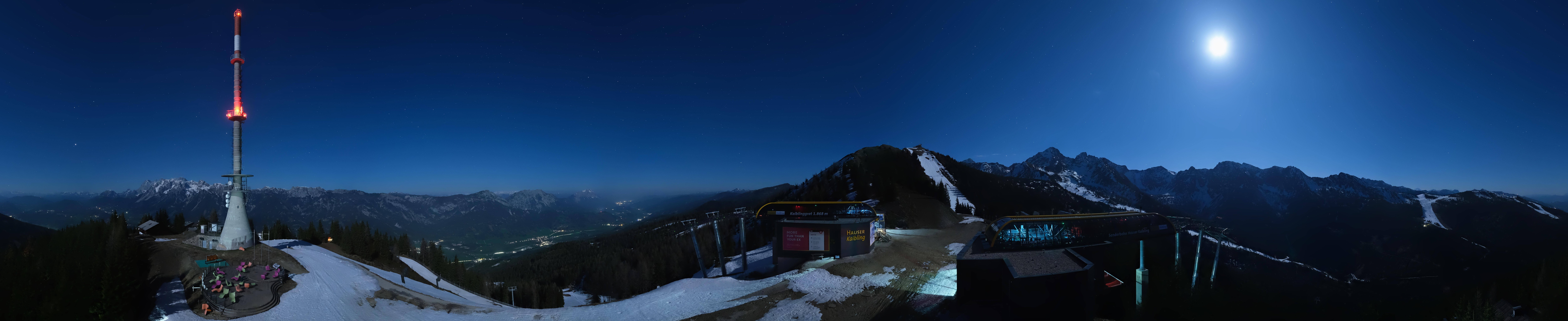 Archiv Foto Webcam Hauser Kaibling: Panorama Sendemast