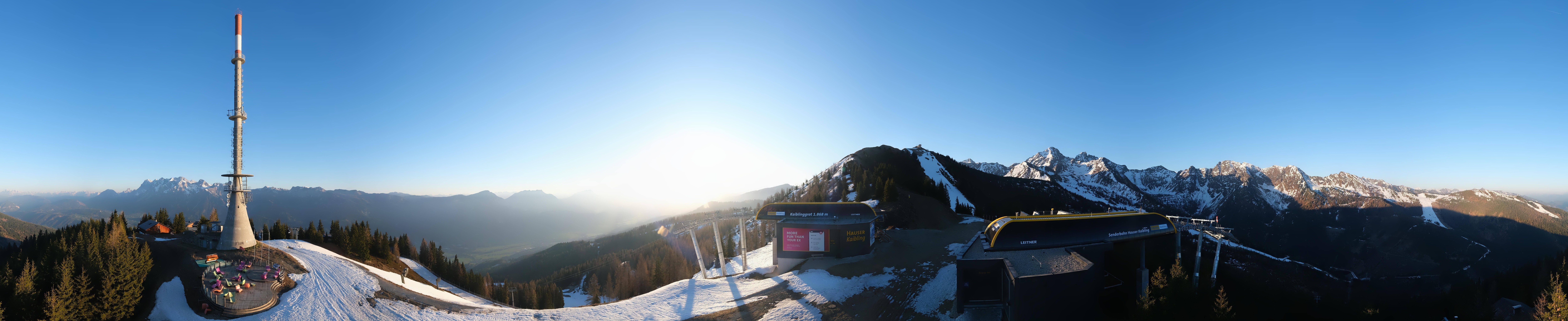 Archiv Foto Webcam Hauser Kaibling: Panorama Sendemast