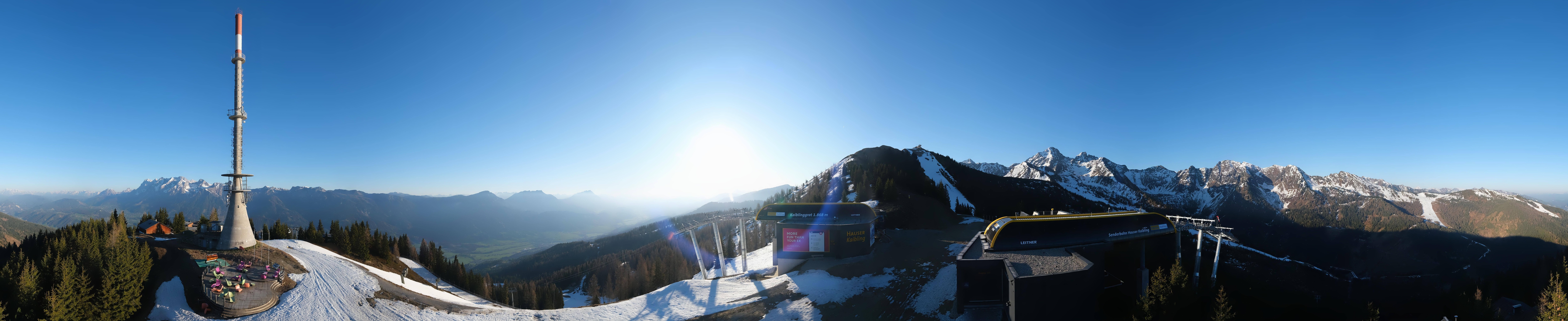 Archiv Foto Webcam Hauser Kaibling: Panorama Sendemast