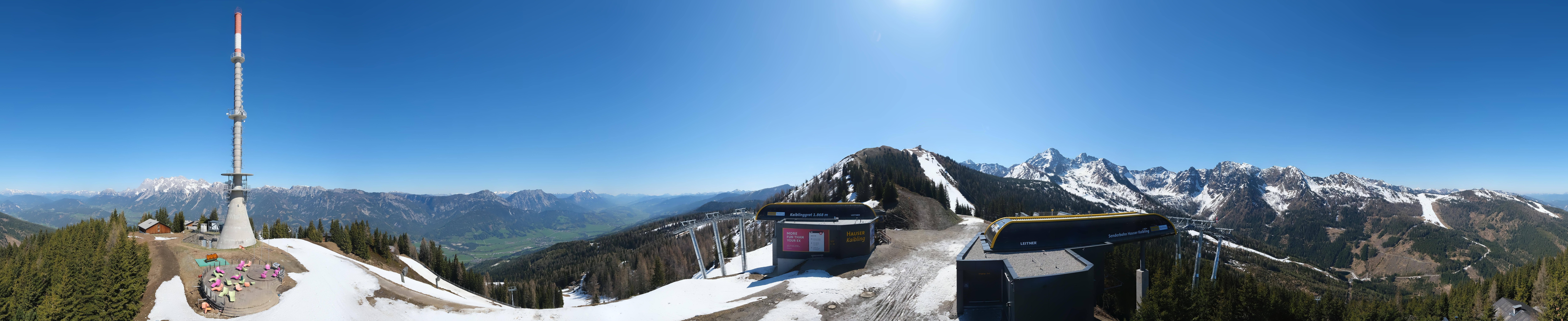 Archiv Foto Webcam Hauser Kaibling: Panorama Sendemast