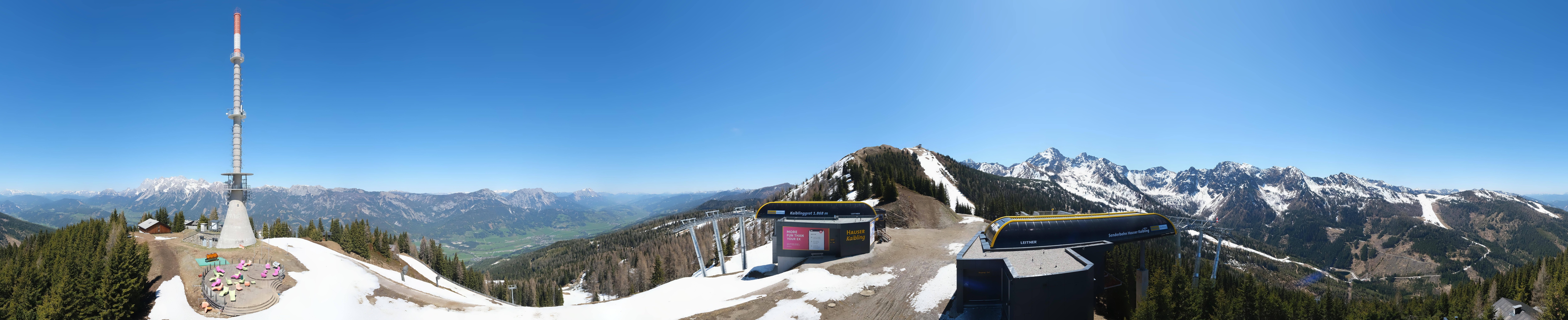Archiv Foto Webcam Hauser Kaibling: Panorama Sendemast