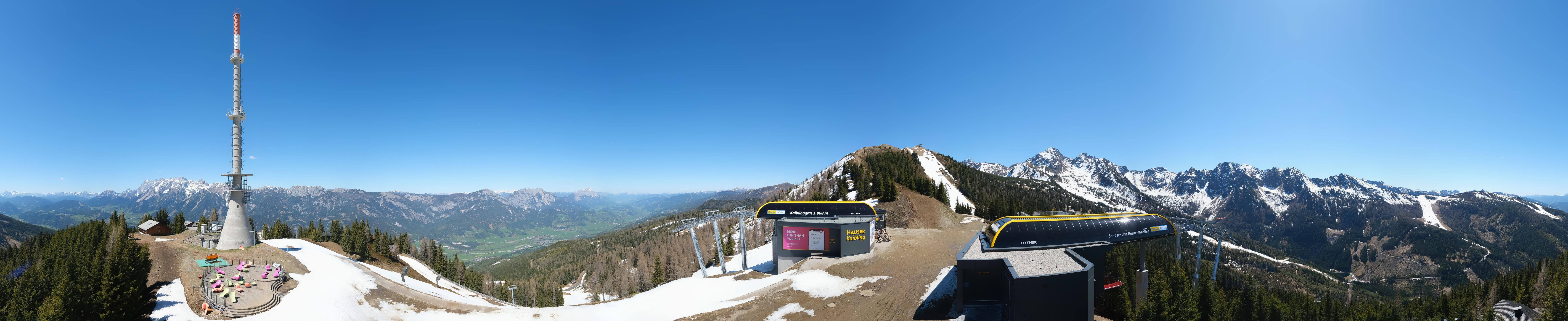 Archiv Foto Webcam Hauser Kaibling: Panorama Sendemast