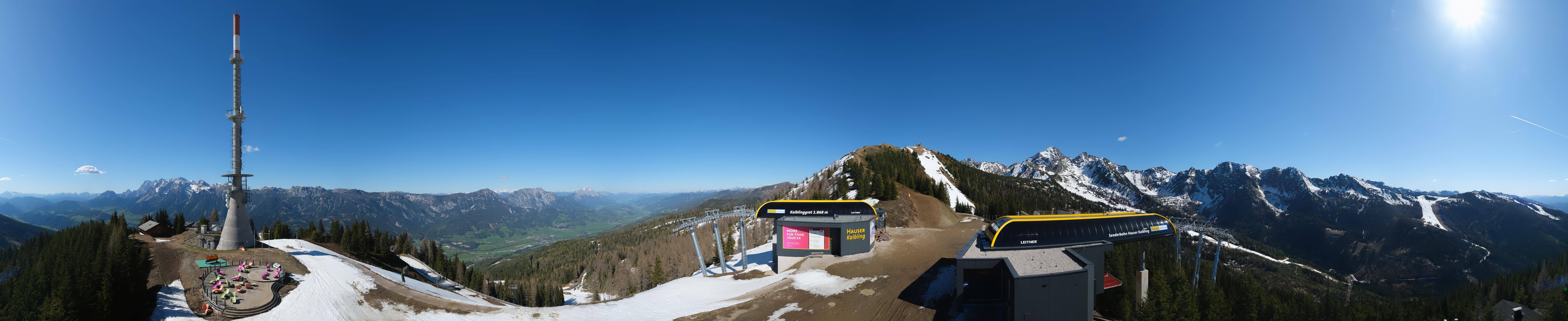 Archiv Foto Webcam Hauser Kaibling: Panorama Sendemast