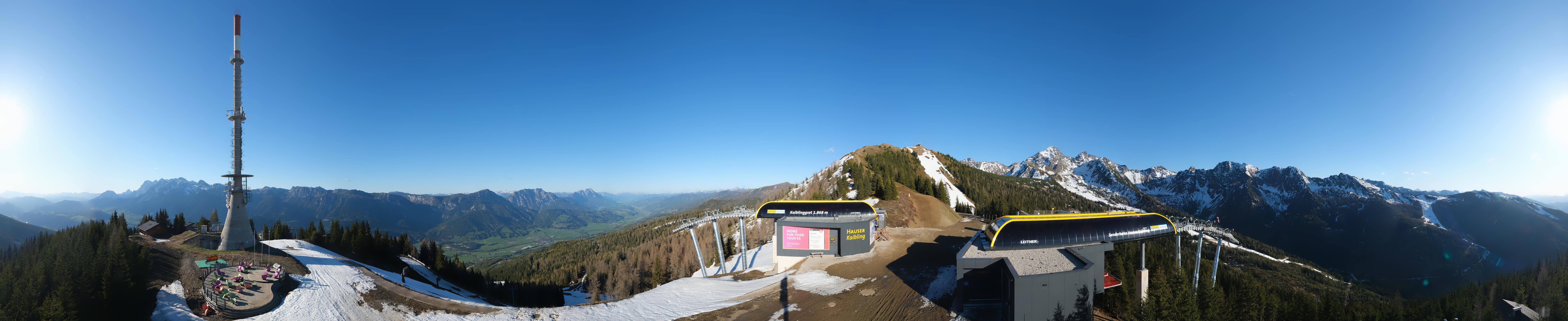 Archiv Foto Webcam Hauser Kaibling: Panorama Sendemast