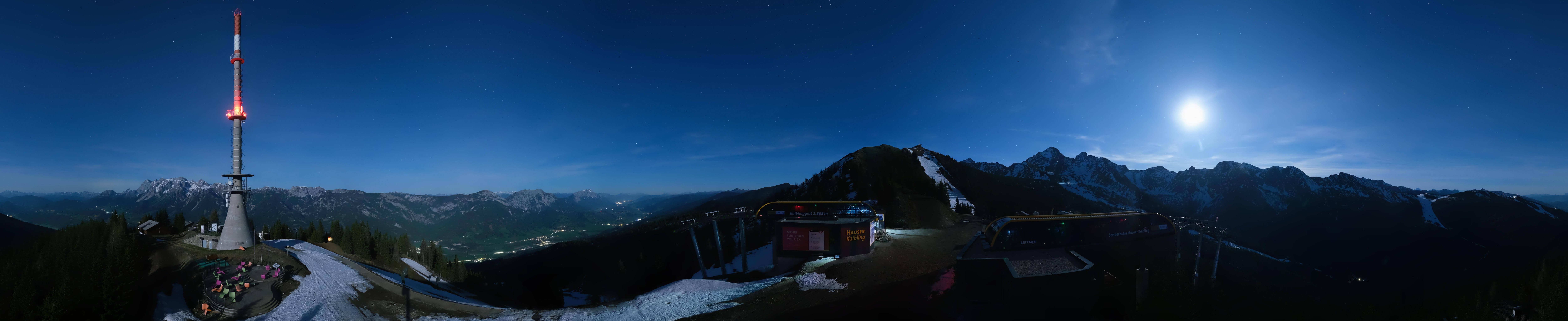 Archiv Foto Webcam Hauser Kaibling: Panorama Sendemast