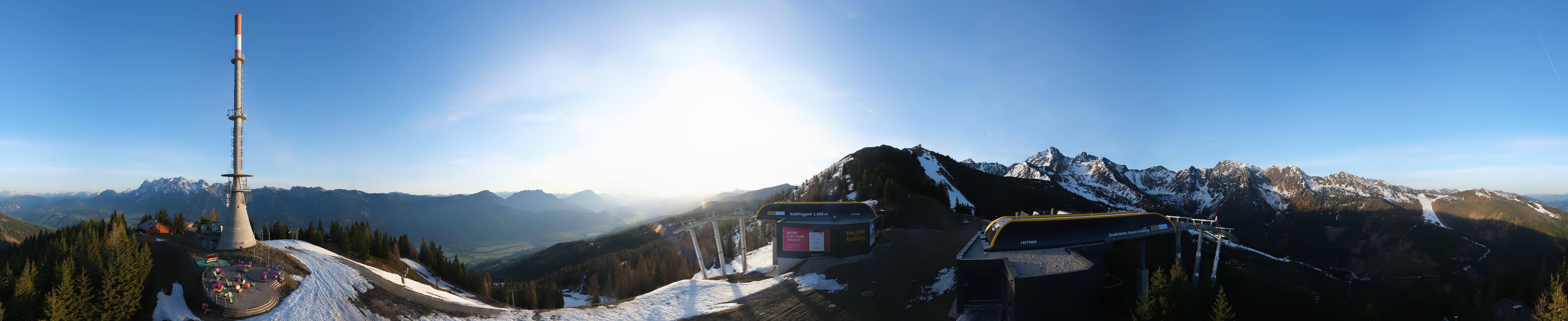 Archiv Foto Webcam Hauser Kaibling: Panorama Sendemast