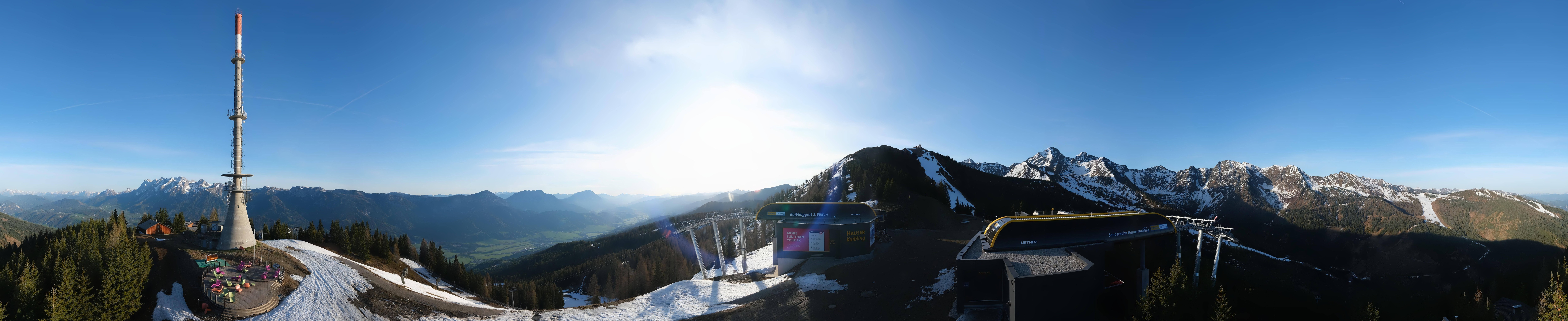 Archiv Foto Webcam Hauser Kaibling: Panorama Sendemast