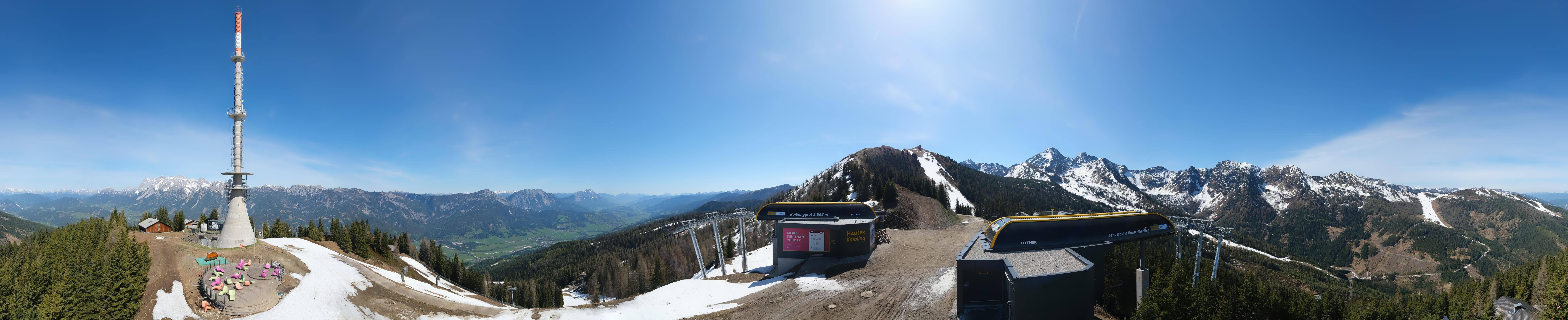 Archiv Foto Webcam Hauser Kaibling: Panorama Sendemast