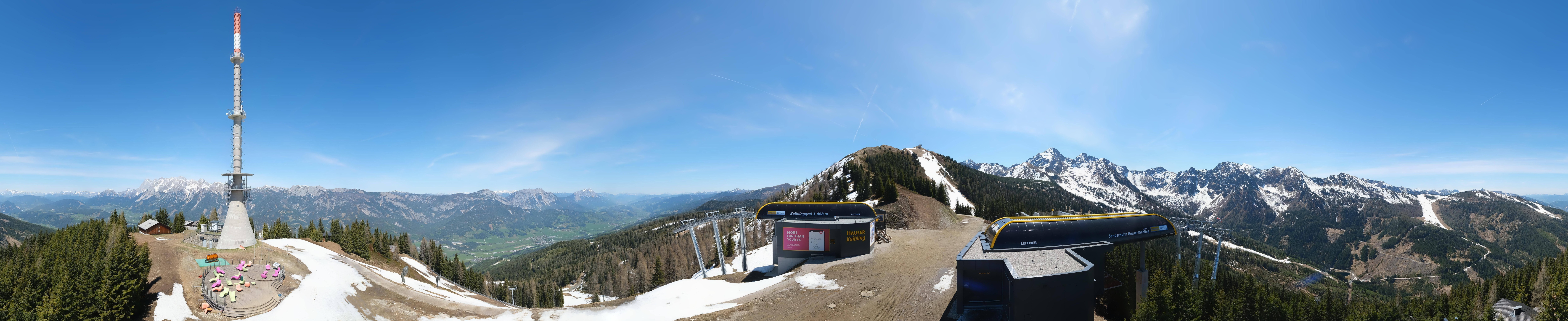 Archiv Foto Webcam Hauser Kaibling: Panorama Sendemast