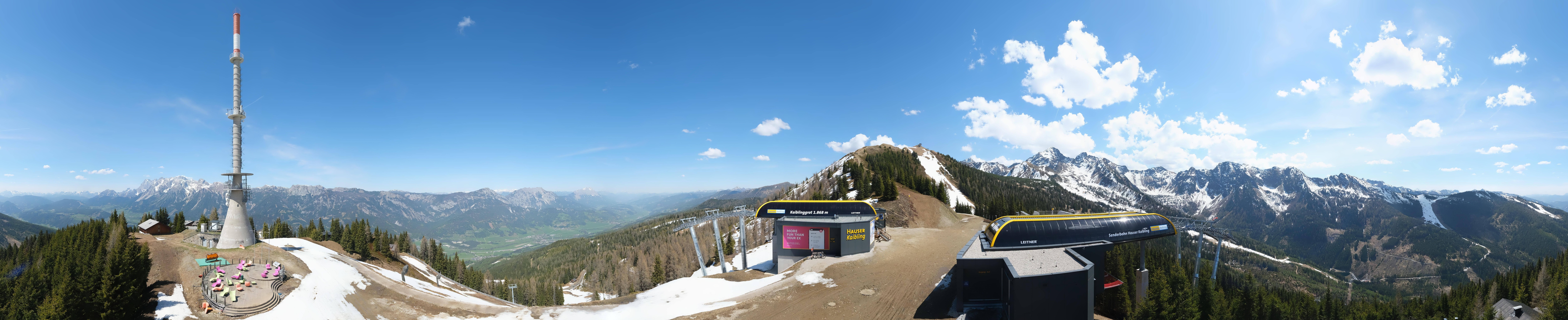 Archiv Foto Webcam Hauser Kaibling: Panorama Sendemast