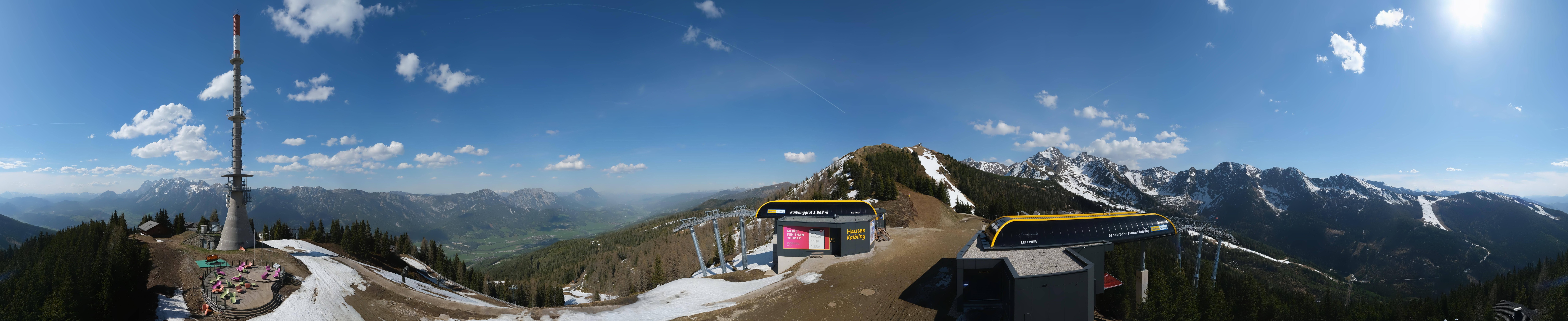 Archiv Foto Webcam Hauser Kaibling: Panorama Sendemast