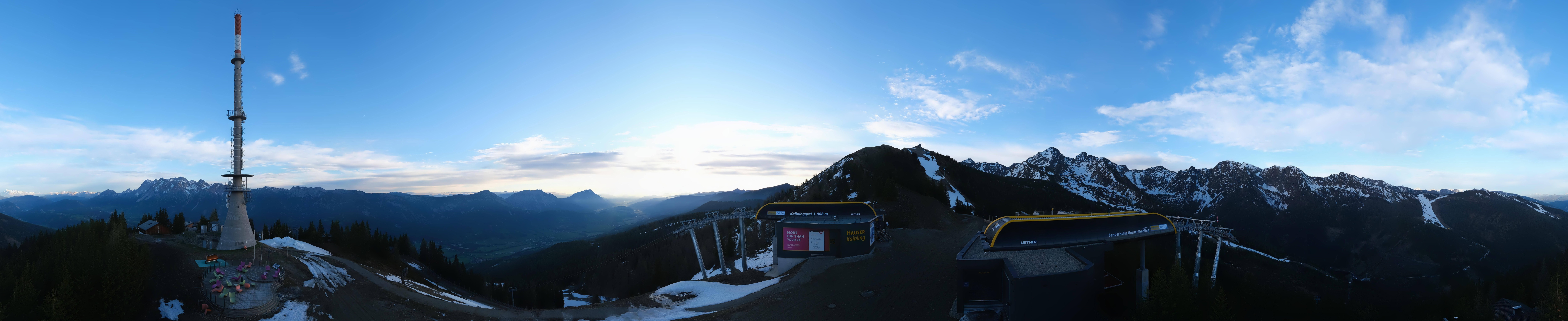 Archiv Foto Webcam Hauser Kaibling: Panorama Sendemast