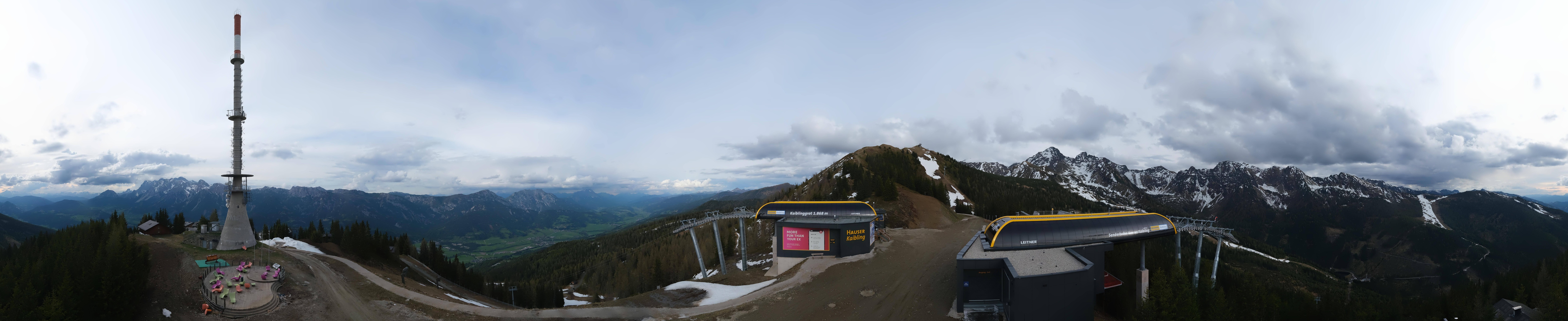 Archiv Foto Webcam Hauser Kaibling: Panorama Sendemast