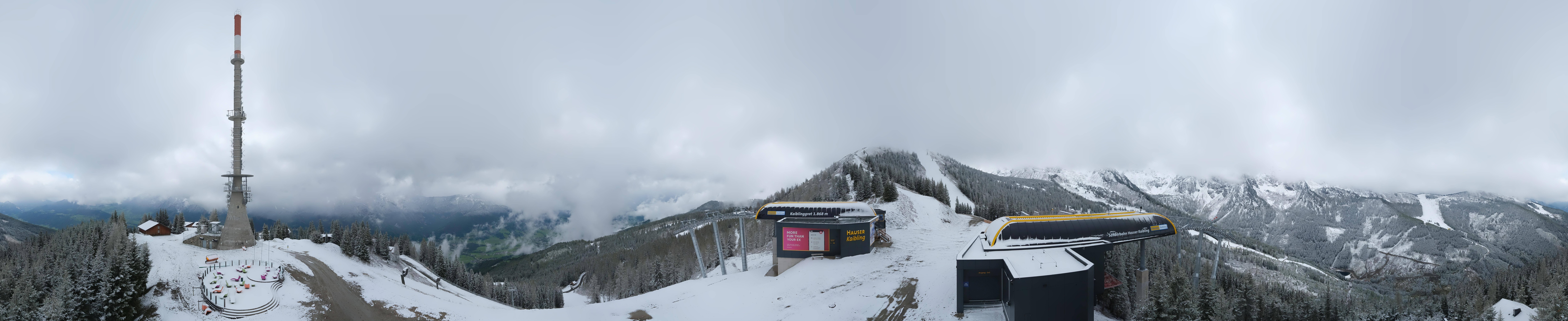 Archiv Foto Webcam Hauser Kaibling: Panorama Sendemast