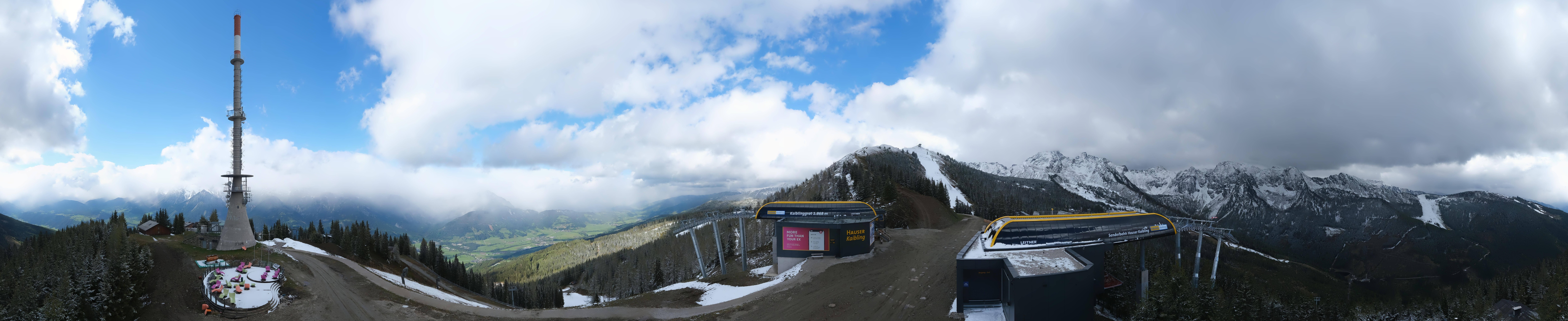 Archiv Foto Webcam Hauser Kaibling: Panorama Sendemast