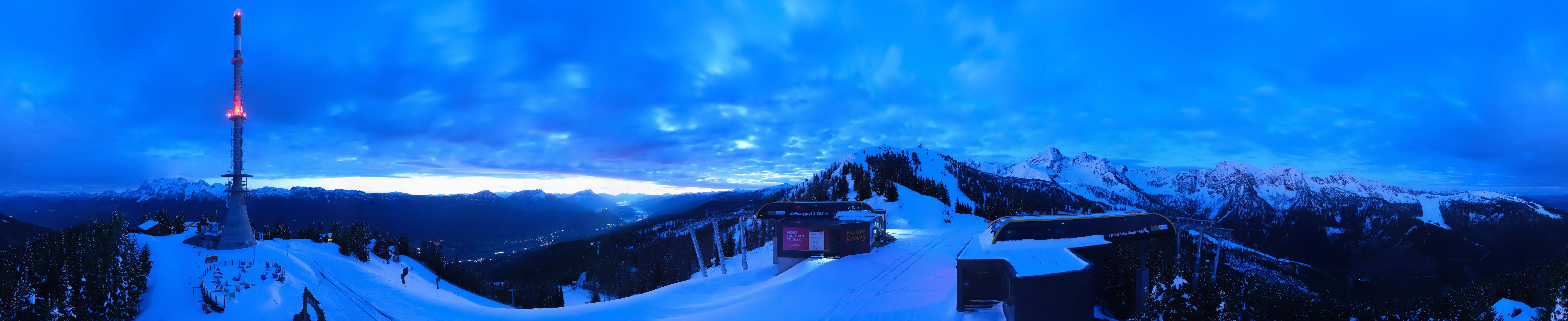 Archiv Foto Webcam Hauser Kaibling: Panorama Sendemast