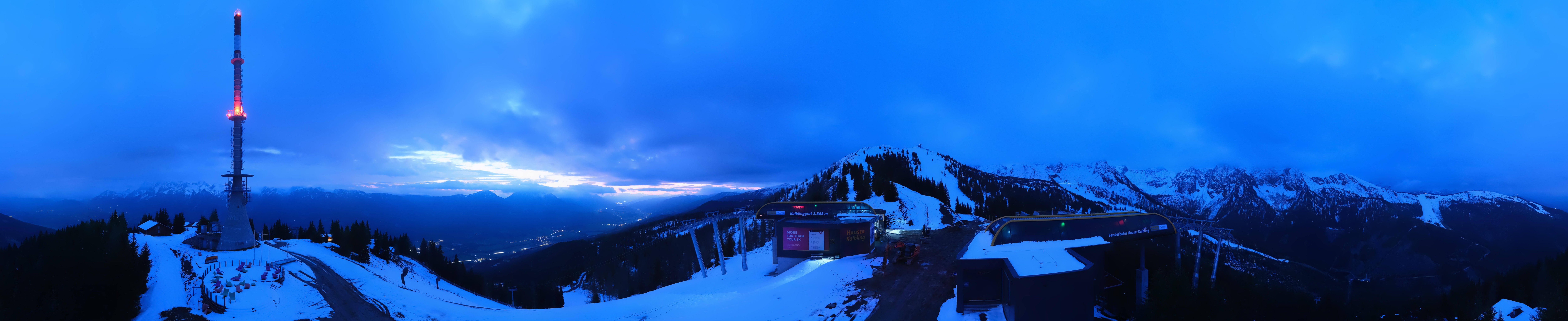 Archiv Foto Webcam Hauser Kaibling: Panorama Sendemast