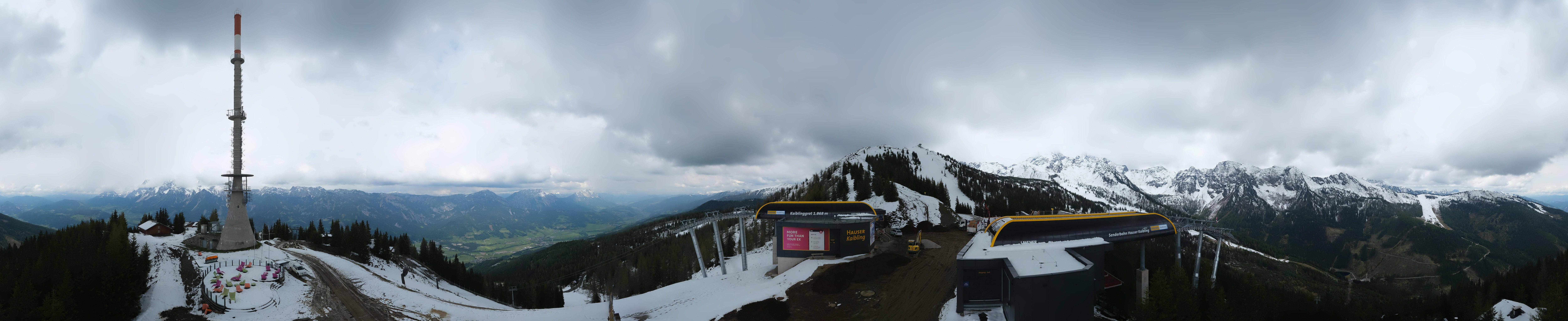 Archiv Foto Webcam Hauser Kaibling: Panorama Sendemast