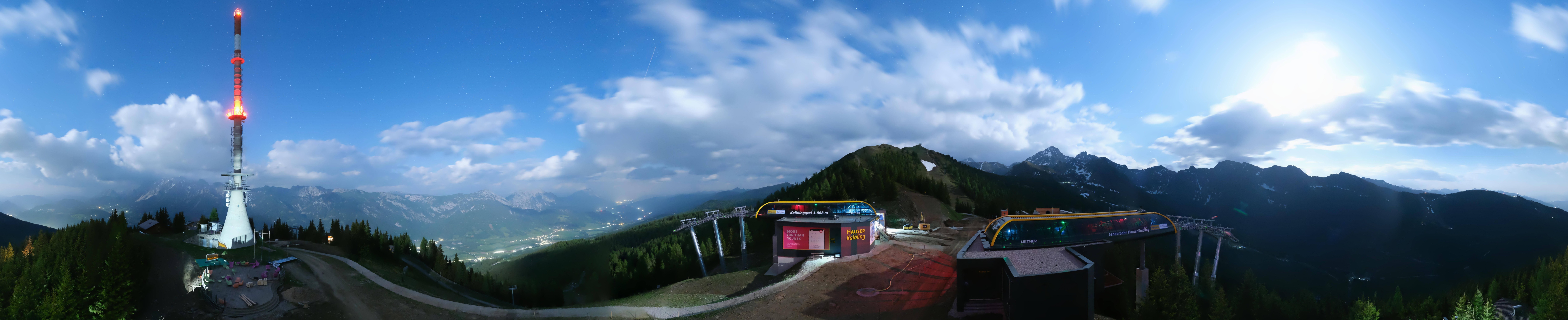 Archiv Foto Webcam Hauser Kaibling: Panorama Sendemast