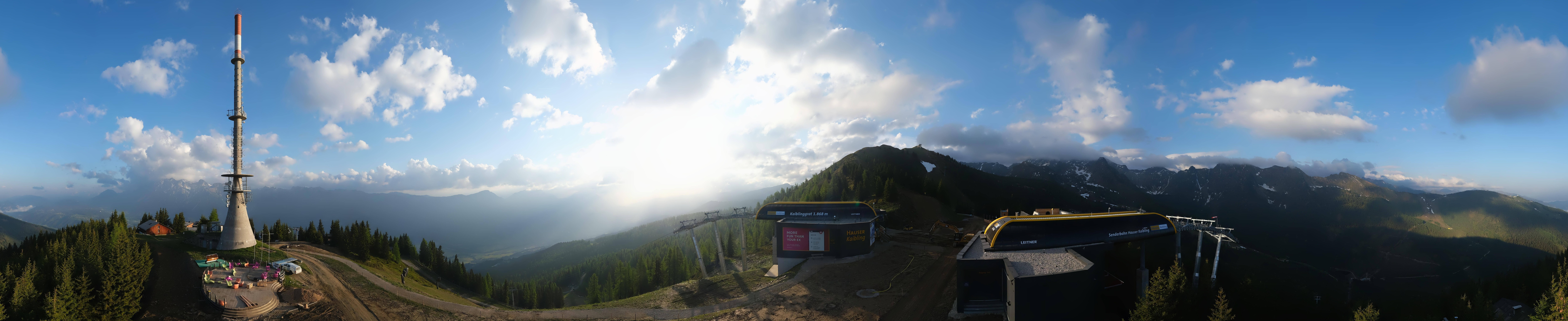 Archiv Foto Webcam Hauser Kaibling: Panorama Sendemast