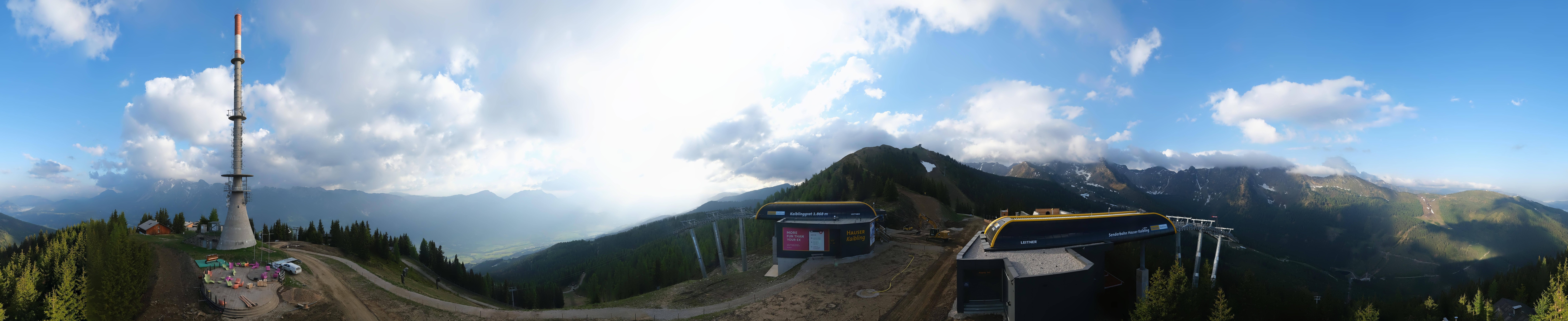 Archiv Foto Webcam Hauser Kaibling: Panorama Sendemast