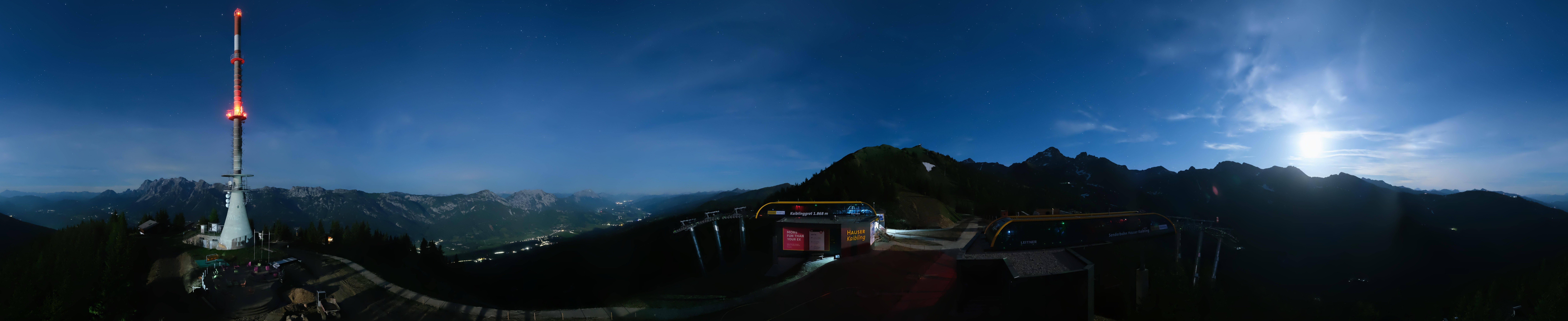 Archiv Foto Webcam Hauser Kaibling: Panorama Sendemast