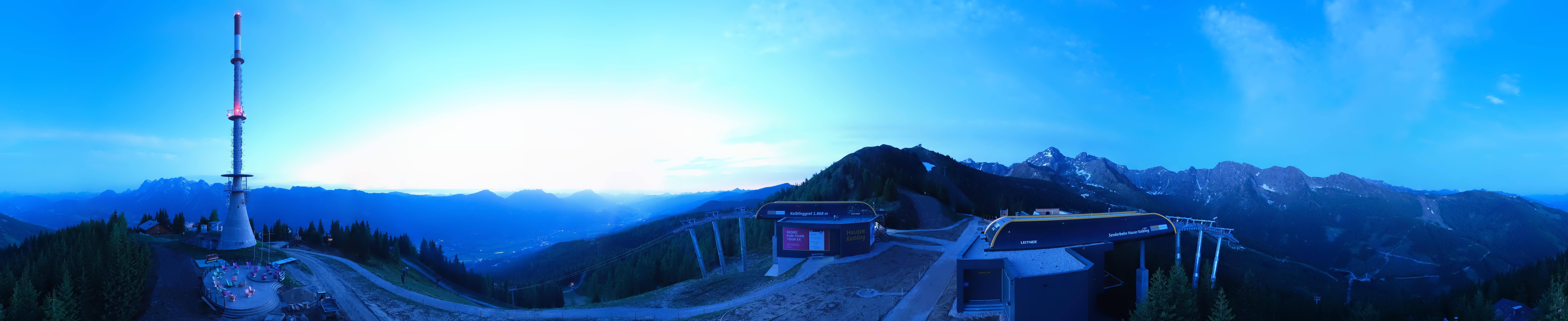 Archiv Foto Webcam Hauser Kaibling: Panorama Sendemast