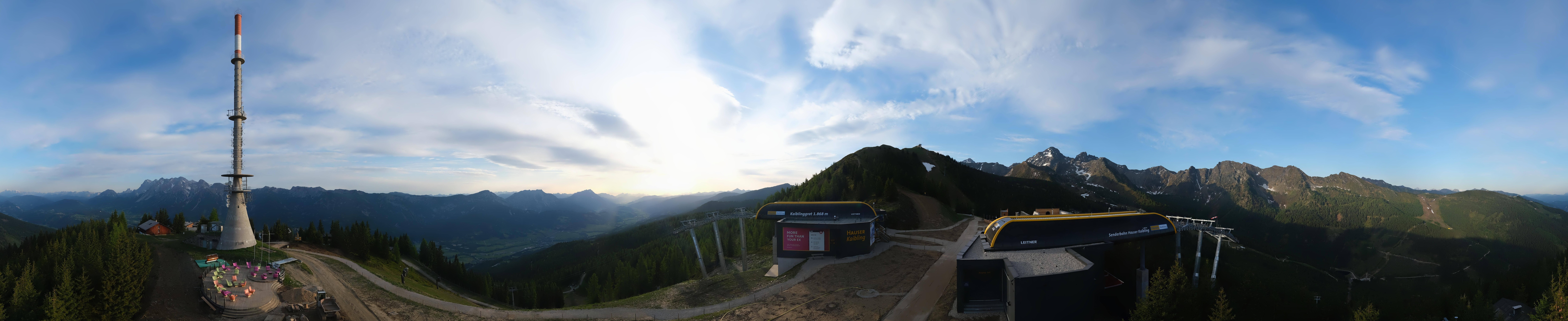 Archiv Foto Webcam Hauser Kaibling: Panorama Sendemast