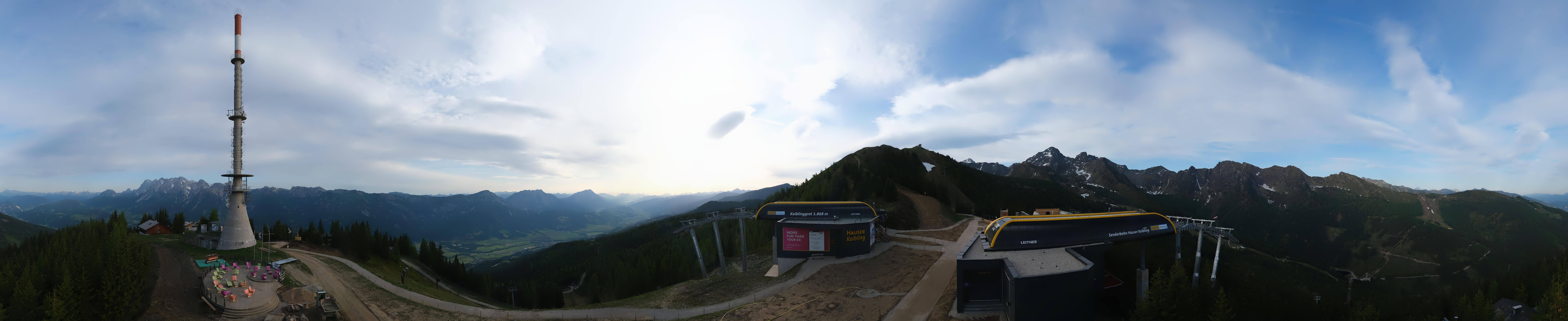 Archiv Foto Webcam Hauser Kaibling: Panorama Sendemast