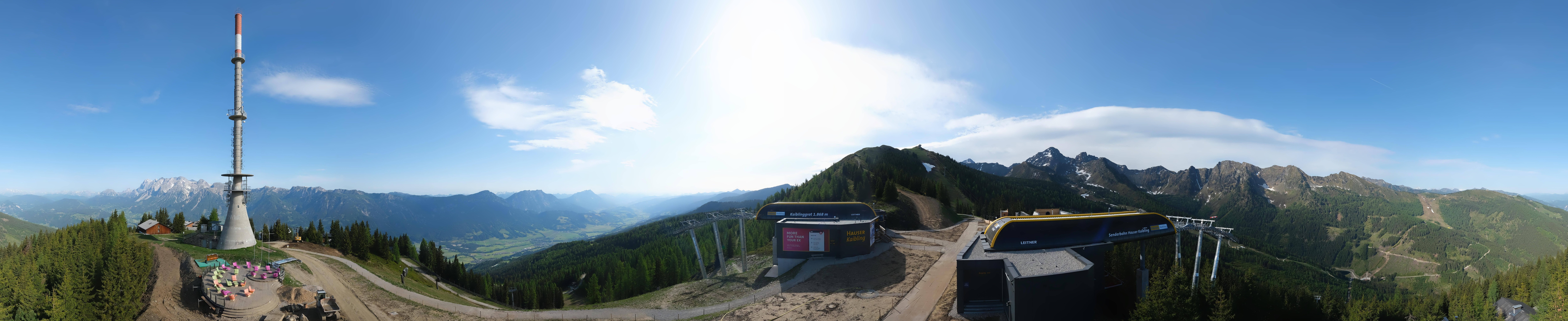 Archiv Foto Webcam Hauser Kaibling: Panorama Sendemast