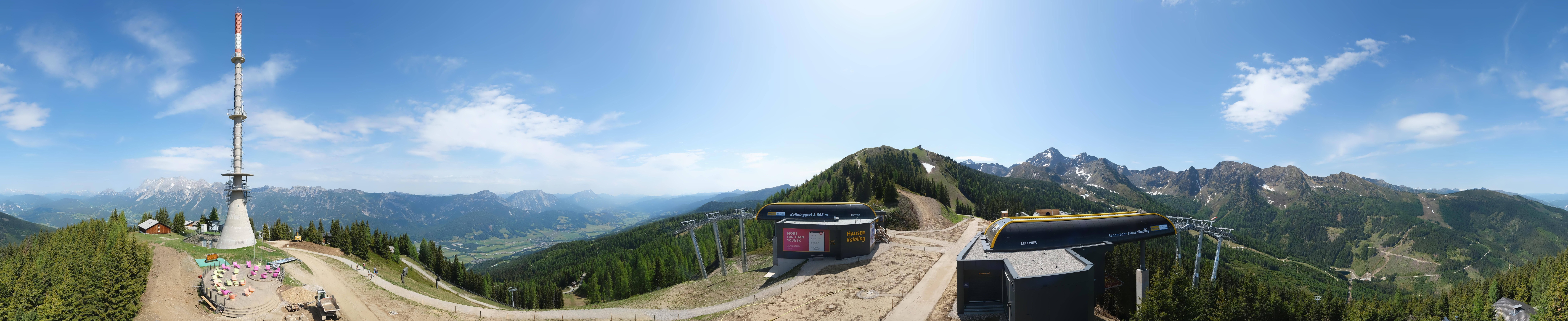 Archiv Foto Webcam Hauser Kaibling: Panorama Sendemast