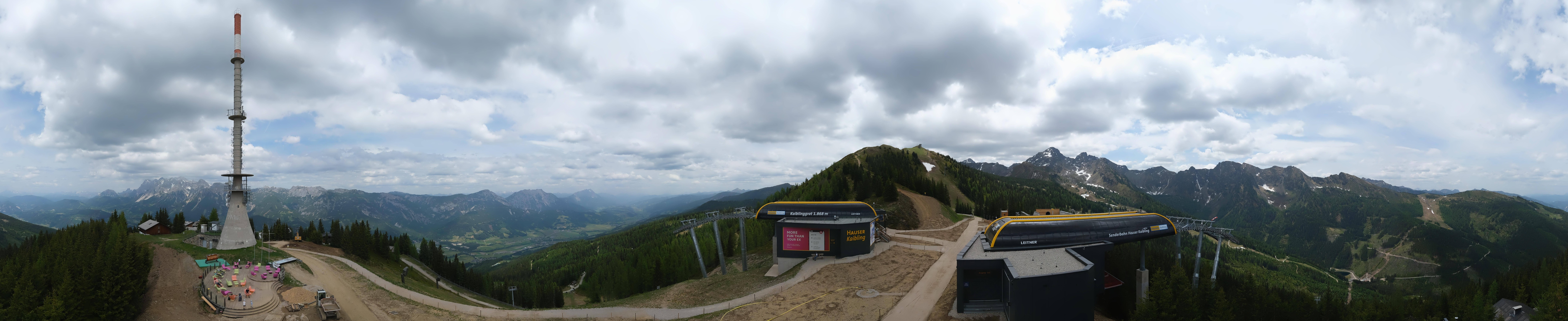 Archiv Foto Webcam Hauser Kaibling: Panorama Sendemast
