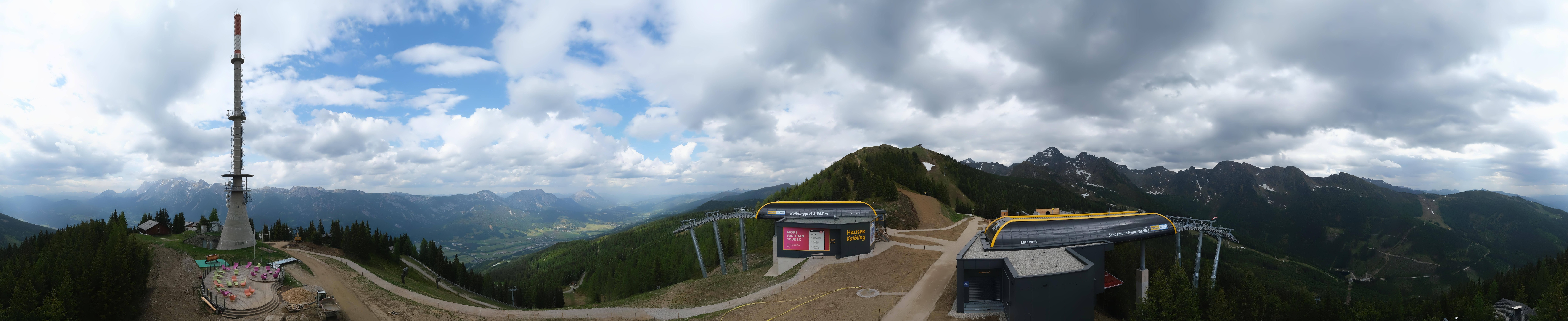 Archiv Foto Webcam Hauser Kaibling: Panorama Sendemast