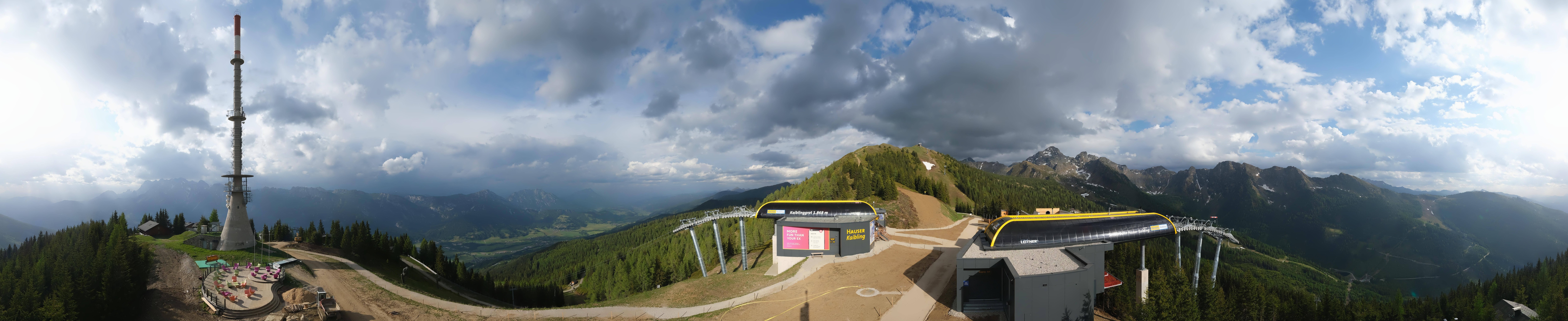 Archiv Foto Webcam Hauser Kaibling: Panorama Sendemast