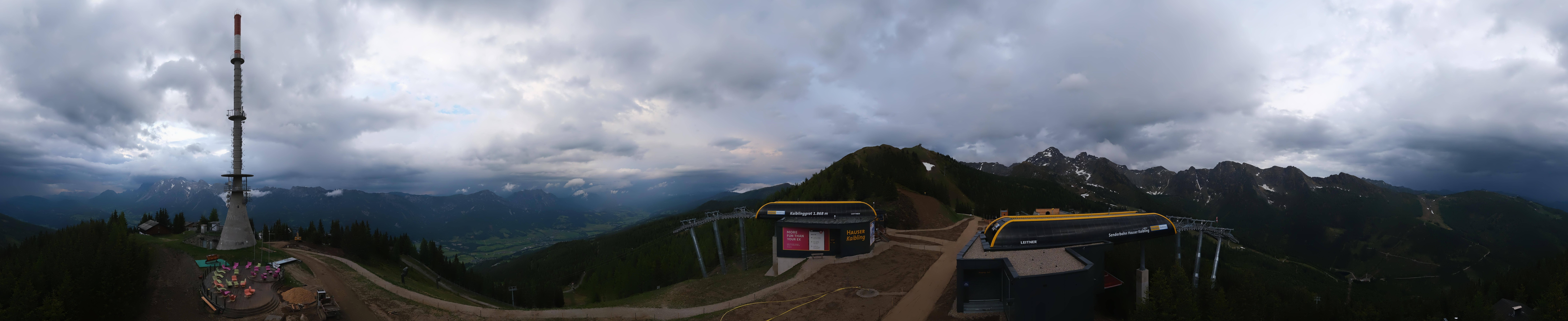 Archiv Foto Webcam Hauser Kaibling: Panorama Sendemast