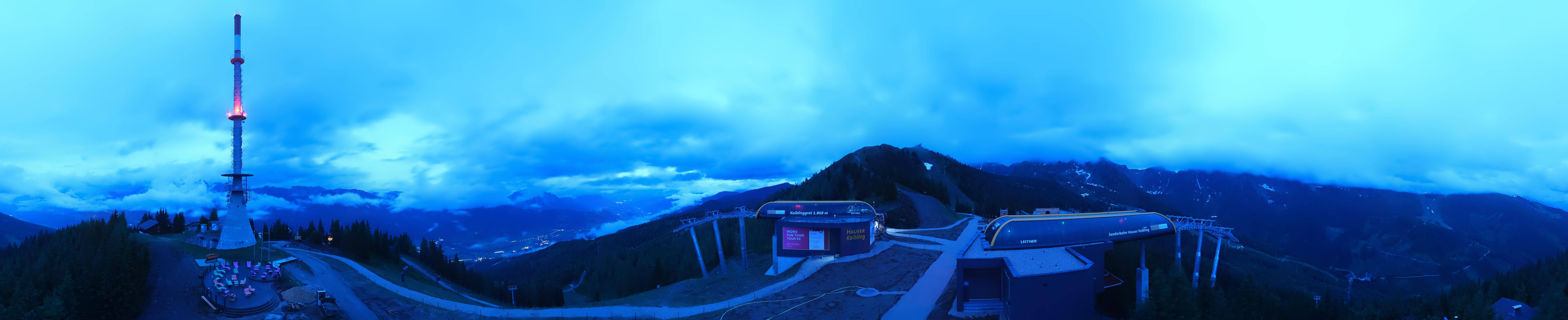 Archiv Foto Webcam Hauser Kaibling: Panorama Sendemast