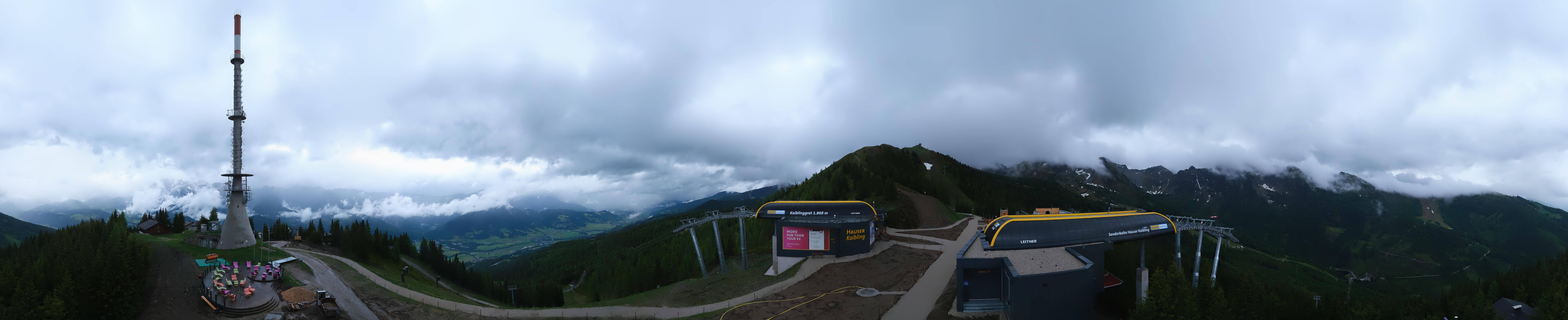 Archiv Foto Webcam Hauser Kaibling: Panorama Sendemast
