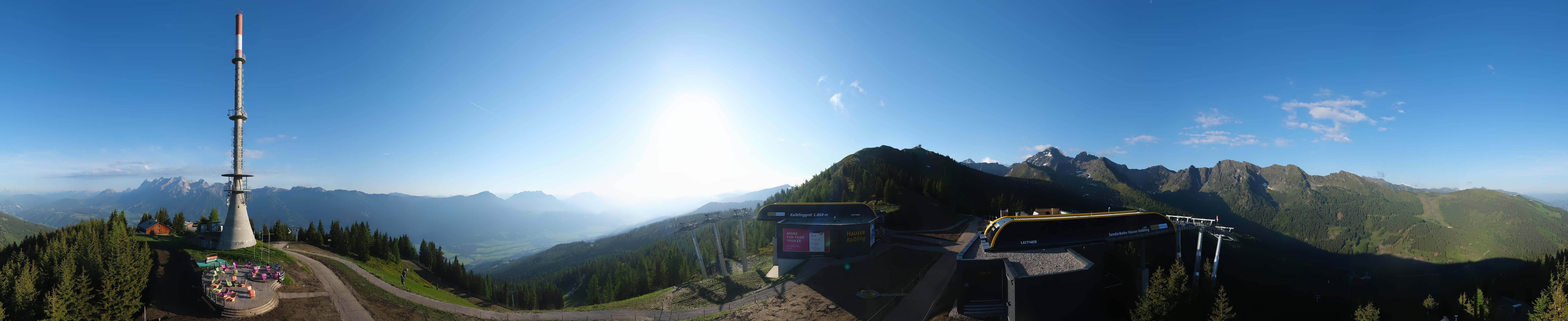Archiv Foto Webcam Hauser Kaibling: Panorama Sendemast