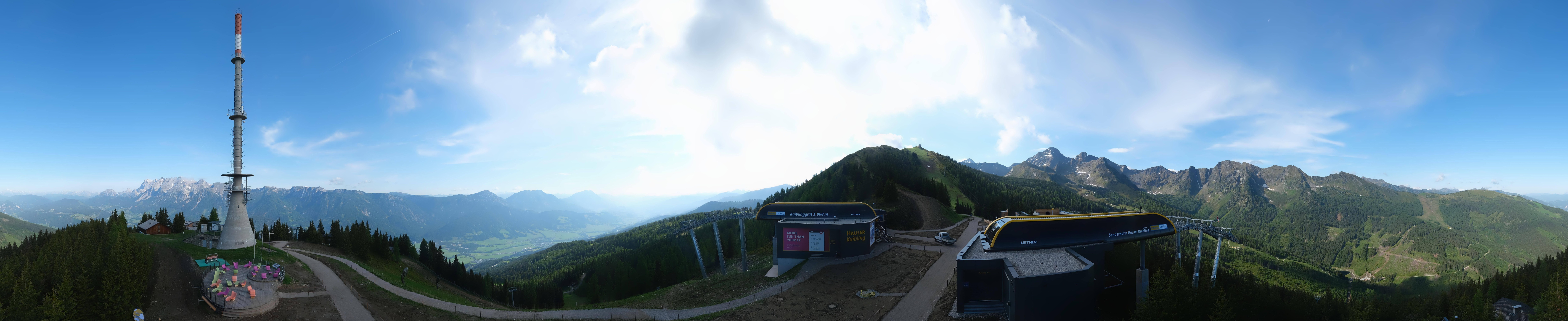 Archiv Foto Webcam Hauser Kaibling: Panorama Sendemast