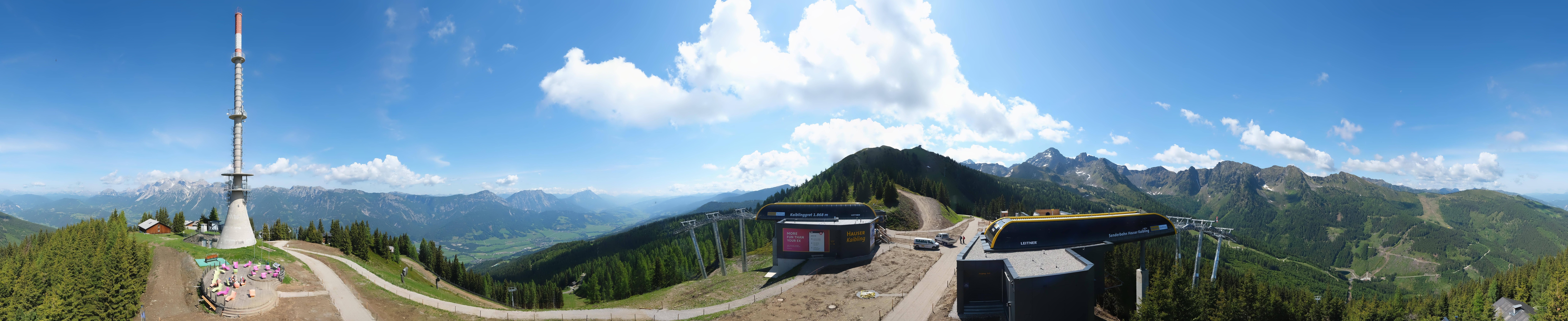 Archiv Foto Webcam Hauser Kaibling: Panorama Sendemast