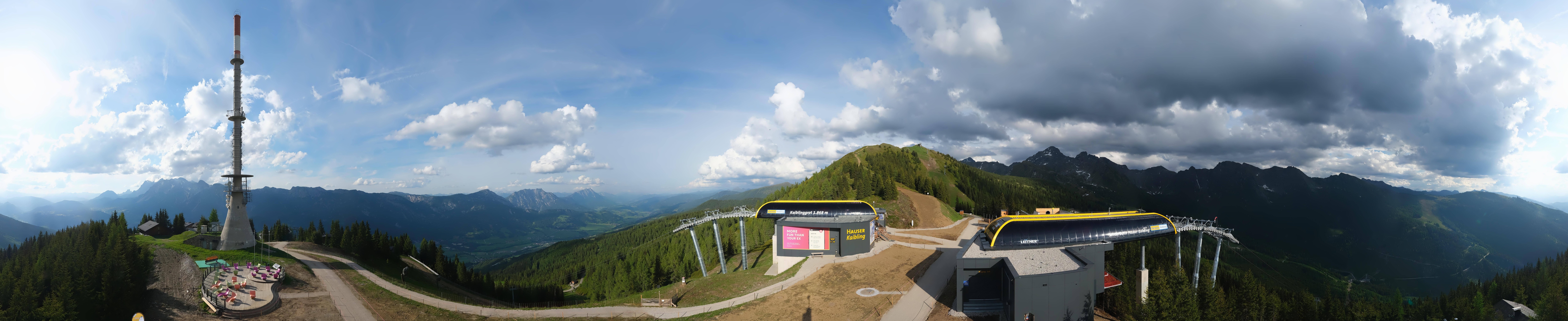 Archiv Foto Webcam Hauser Kaibling: Panorama Sendemast