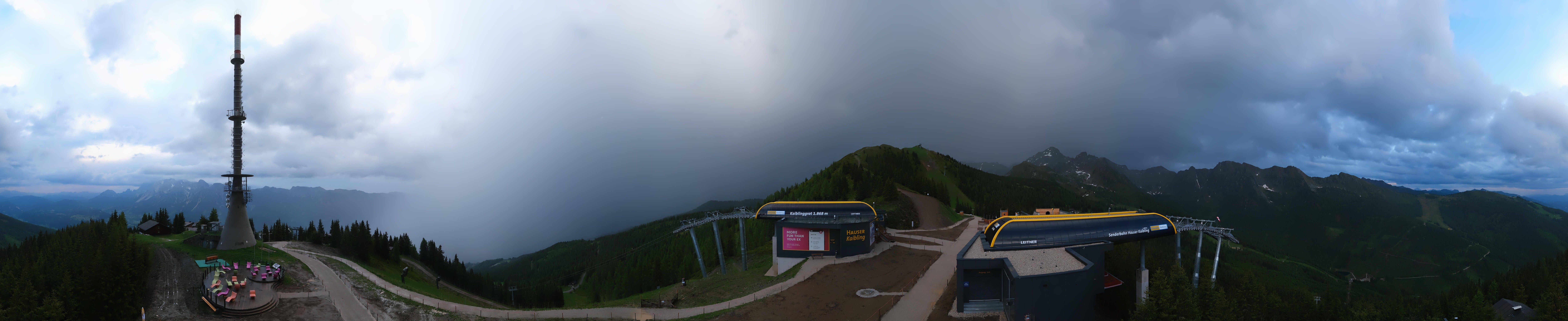 Archiv Foto Webcam Hauser Kaibling: Panorama Sendemast
