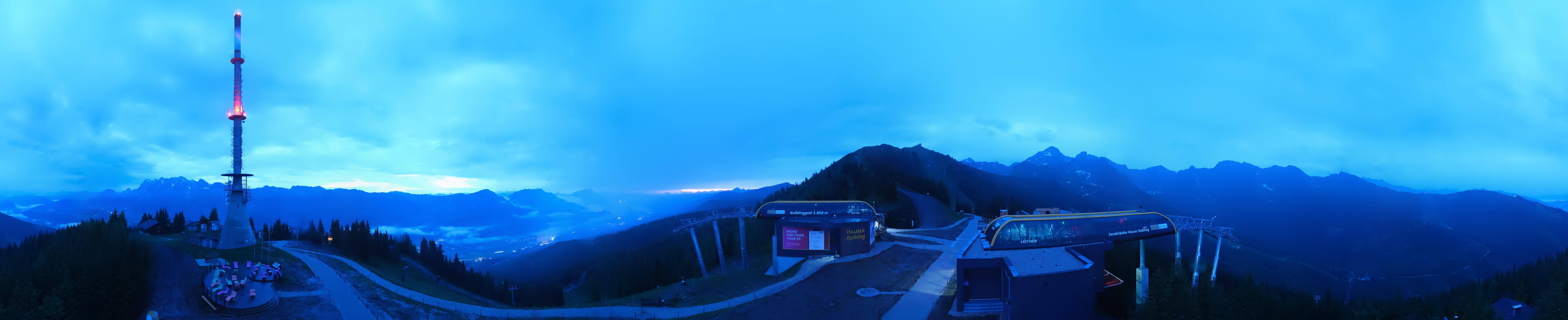 Archiv Foto Webcam Hauser Kaibling: Panorama Sendemast