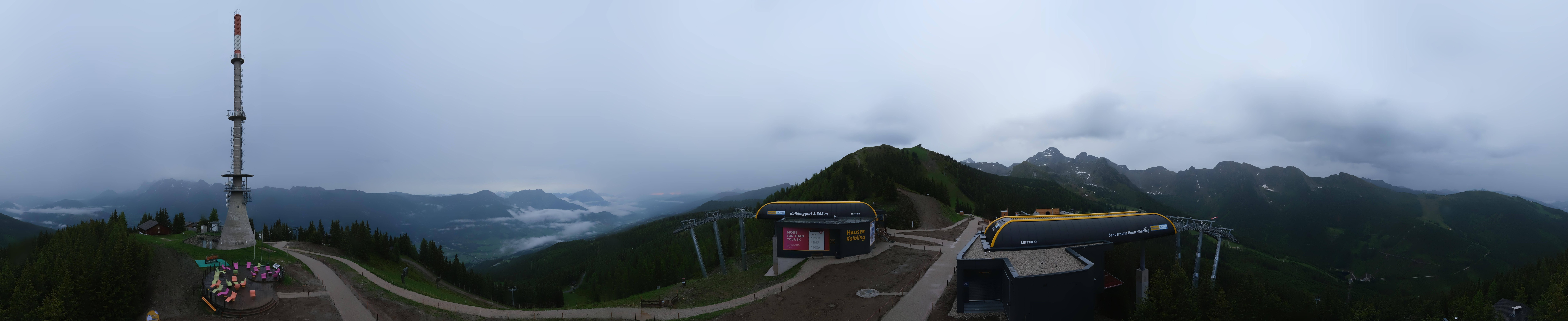 Archiv Foto Webcam Hauser Kaibling: Panorama Sendemast